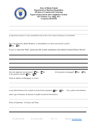 Initial Application for Wholesaler/Manufacturer License - Rhode Island, Page 4