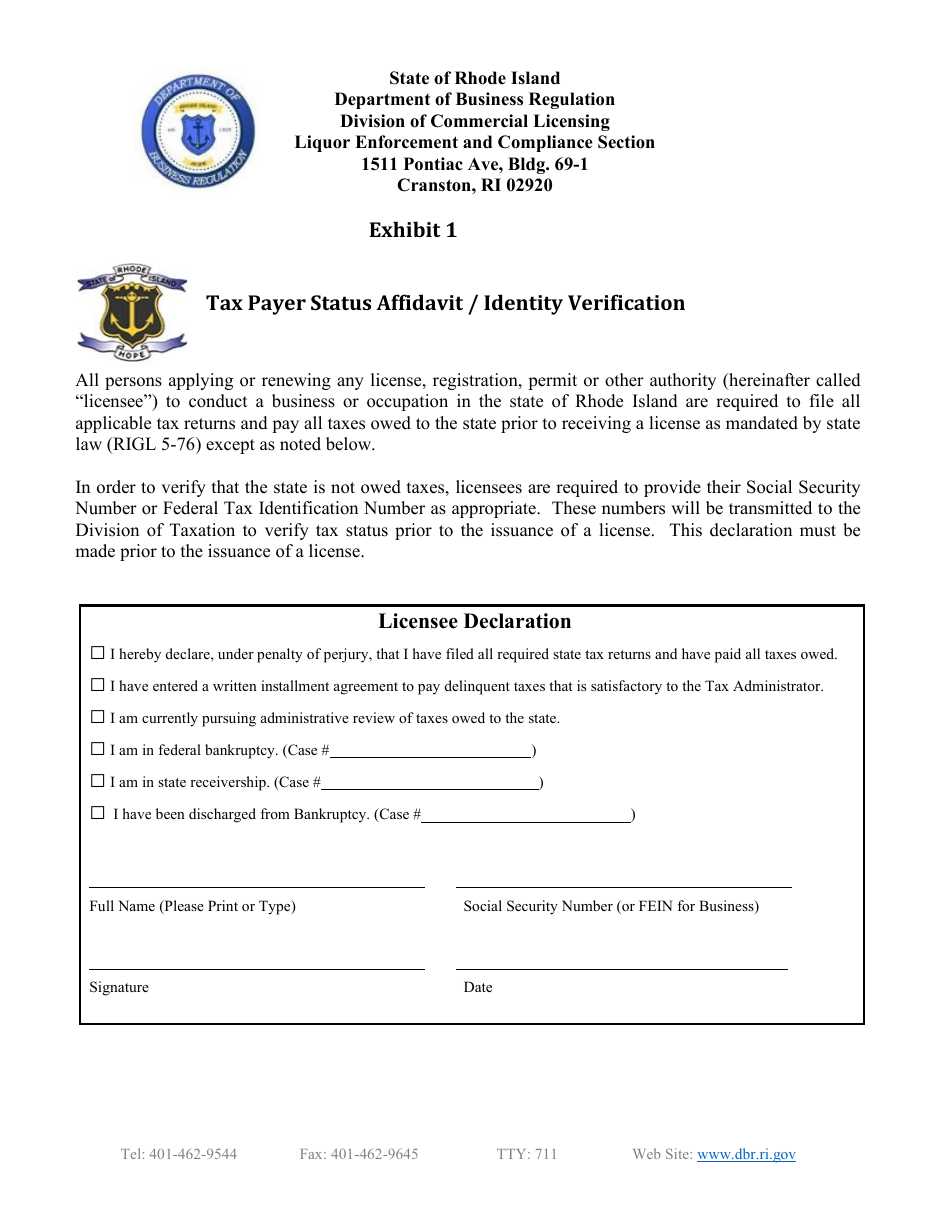 Initial Application for Wholesaler / Manufacturer License - Rhode Island, Page 6