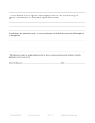 Application for Class P Caterer&#039;s License - Rhode Island, Page 3