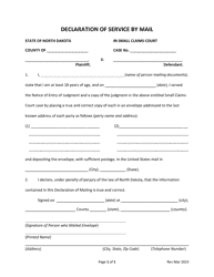 Form 10 Notice of Entry of Judgment - North Dakota, Page 2