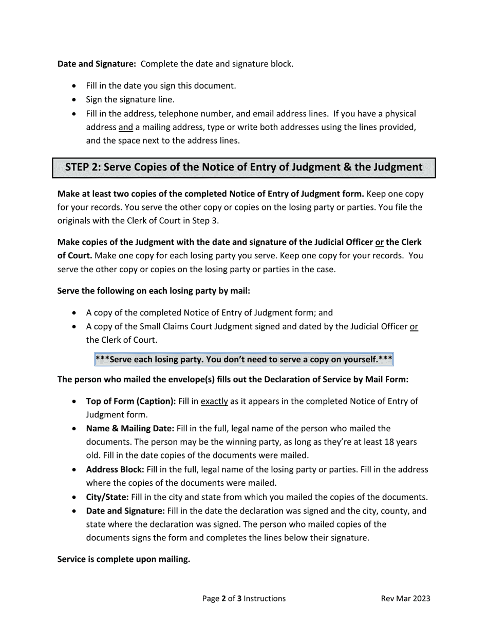 Form 10 Notice of Entry of Judgment - North Dakota, Page 4