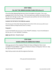 Instructions and Forms for Petition for Waiver of Fees for Civil Cases and Small Claims Court Cases Only - North Dakota, Page 6