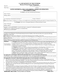 Form BOEM-2028A Outer Continental Shelf (Ocs) Mineral Lessee&#039;s or Operator&#039;s Supplemental Bond, Page 2