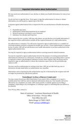 Form HIPPA402P Authorization to Release or Obtain Health Information - Louisiana, Page 2