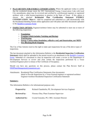 Review Certification of One/Two Family Dwelling - City of San Antonio, Texas, Page 3