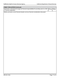 Form RFA05 Resource Family Approval - Written Report - California, Page 17