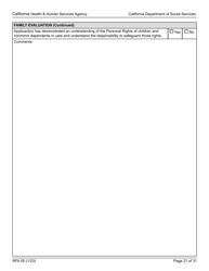 Form RFA05 Resource Family Approval - Written Report - California, Page 21