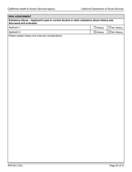 Form RFA05 Resource Family Approval - Written Report - California, Page 23