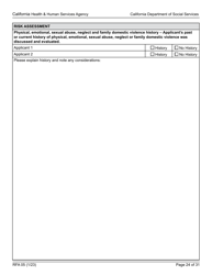 Form RFA05 Resource Family Approval - Written Report - California, Page 24