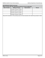 Form RFA05 Resource Family Approval - Written Report - California, Page 6