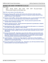 Form SOC889 Icwa Hotline Disclosure Report: Instruction Sheet - California, Page 3