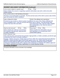 Form SOC889 Icwa Hotline Disclosure Report: Instruction Sheet - California, Page 4
