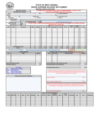 Travel Expense Account Settlement - West Virginia