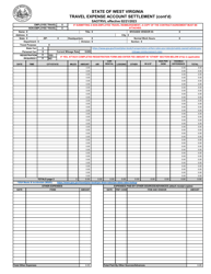 Travel Expense Account Settlement - West Virginia, Page 2