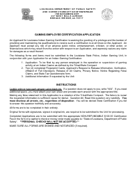Form DPSSP0092 Gaming Employee Certification Application - Louisiana, Page 2