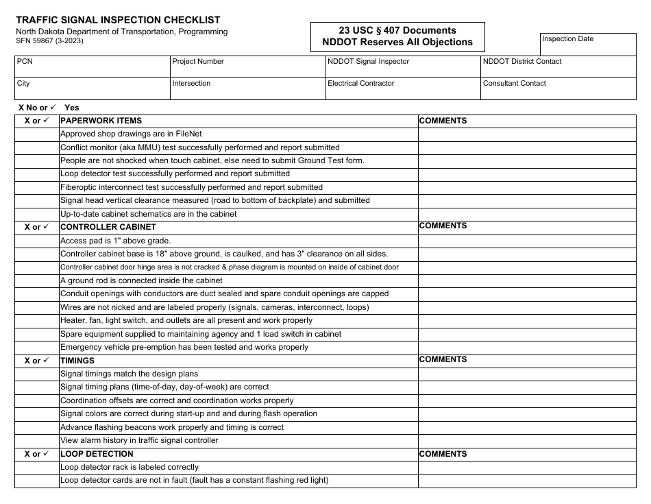 Form SFN59867 Download Fillable PDF or Fill Online Traffic Signal ...