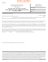 Document preview: BLM Form 3504-1 Personal Bond and Power of Attorney Under Mineral Lease or Prospecting Permit for Mining Deposits