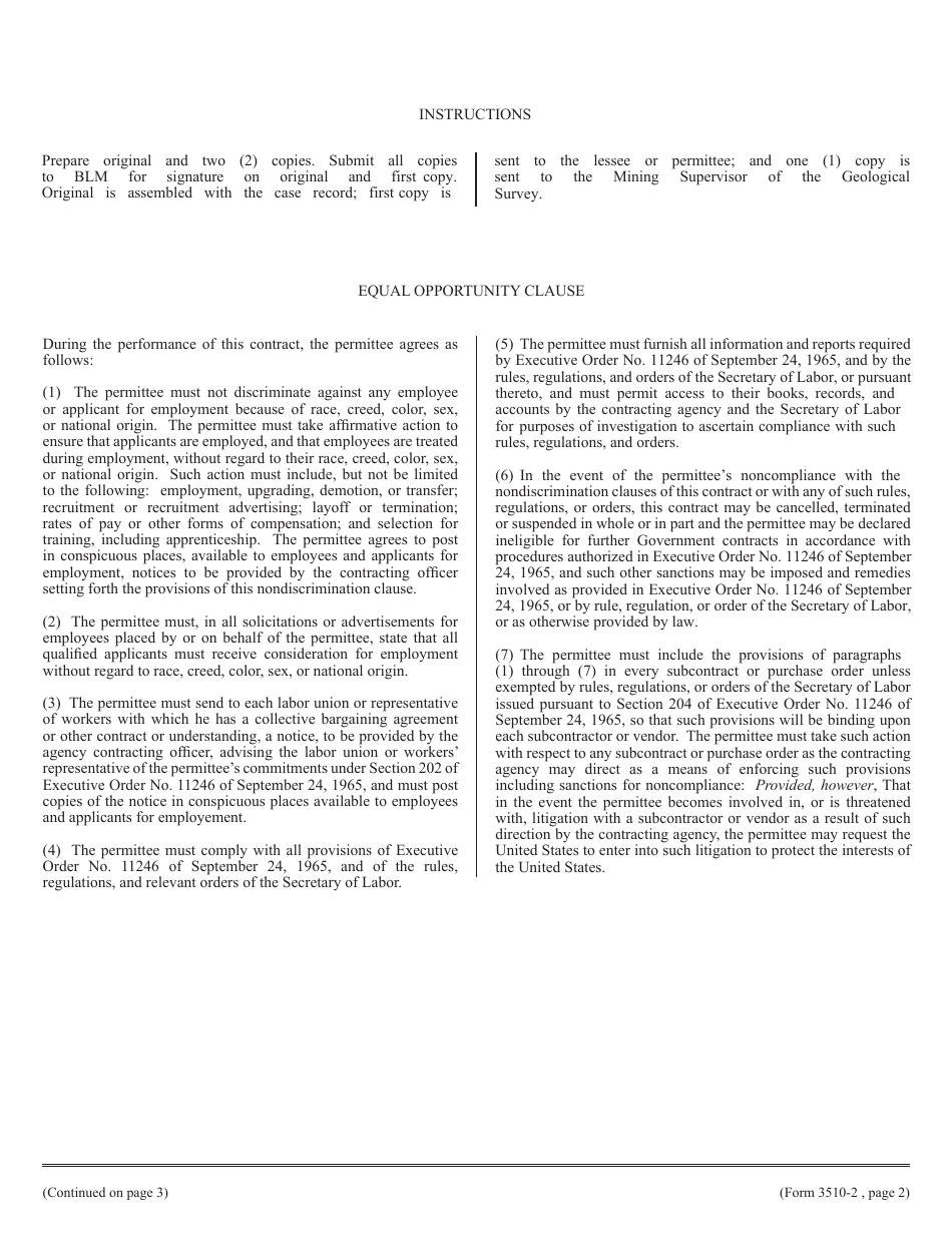 BLM Form 3510-2 Phosphate or Sodium Use Permit, Page 2