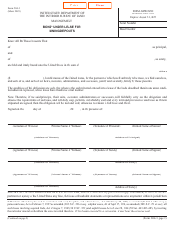 Document preview: BLM Form 3504-3 Bond Under Lease for Mining Deposits