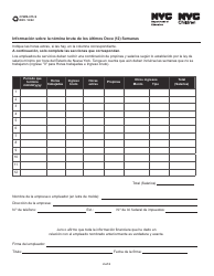 Formulario CFWB-015 Derivacion Al Empleador Para Informacion Sobre Los Ingresos De Los Empleados - New York City (Spanish), Page 2