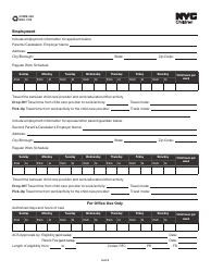 Form CFWB-020 Income From Employment and Other Sources - New York City, Page 2