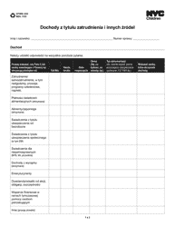 Form CFWB-020 Income From Employment and Other Sources - New York City (Polish)