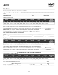 Form CFWB-020 Income From Employment and Other Sources - New York City (Polish), Page 2