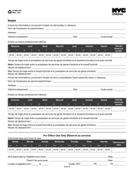 Form CFWB-020 Income From Employment and Other Sources - New York City (French), Page 2