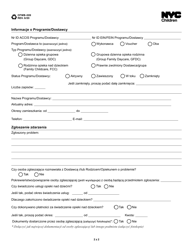Form CFWB-009 Referral of Suspected Childcare Subsidy Fraud - New York City (Polish), Page 2