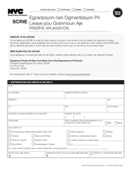 Senior Citizen Rent Increase Exemption Initial Application - New York City (Haitian Creole)