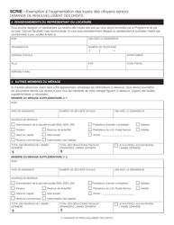 Senior Citizen Rent Increase Exemption Renewal Application - New York City (French), Page 2