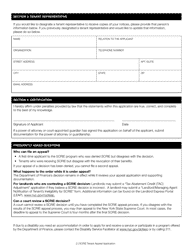 Senior Citizen Rent Increase Exemption (Scrie) Tenant Appeal Application - New York City, Page 2