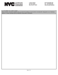 Request for Evaluation (Rfe) - Individual, Interior, Scenic - New York City, Page 2