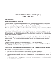 Plan Year Enrollment/Change Form - Medical Spending Conversion (Msc) Premium Conversion Program - New York City, Page 2