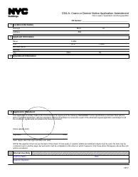 Document preview: Form CD4-A Crane or Derrick Notice Application Amendment - New York City