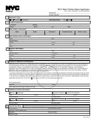 Document preview: Form MC4 Mast Climber Notice Application - New York City