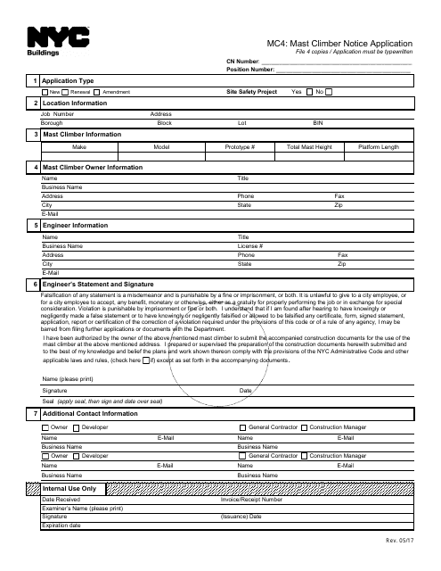 Form MC4  Printable Pdf