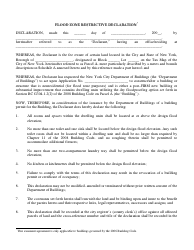 Flood Zone Restrictive Declaration: 2008 Code Form - New York City