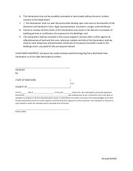 Party Wall Restrictive Declaration - New York City, Page 2
