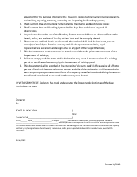 Plumbing System Restrictive Declaration - New York City, Page 2