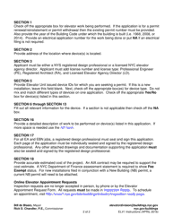 Instructions for Form ELV1 Elevator Application - New York City, Page 2