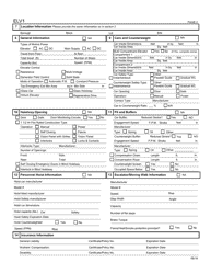 Form ELV1 Elevator Application - New York City, Page 2