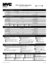 Document preview: Form PW1 Plan/Work Application - New York City