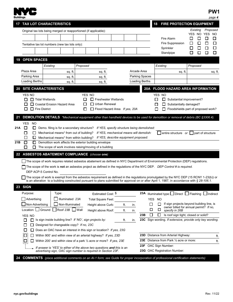 Form PW1 - Fill Out, Sign Online And Download Fillable PDF, New York ...