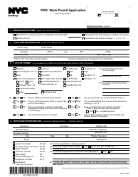 Document preview: Form PW2 Work Permit Application - New York City