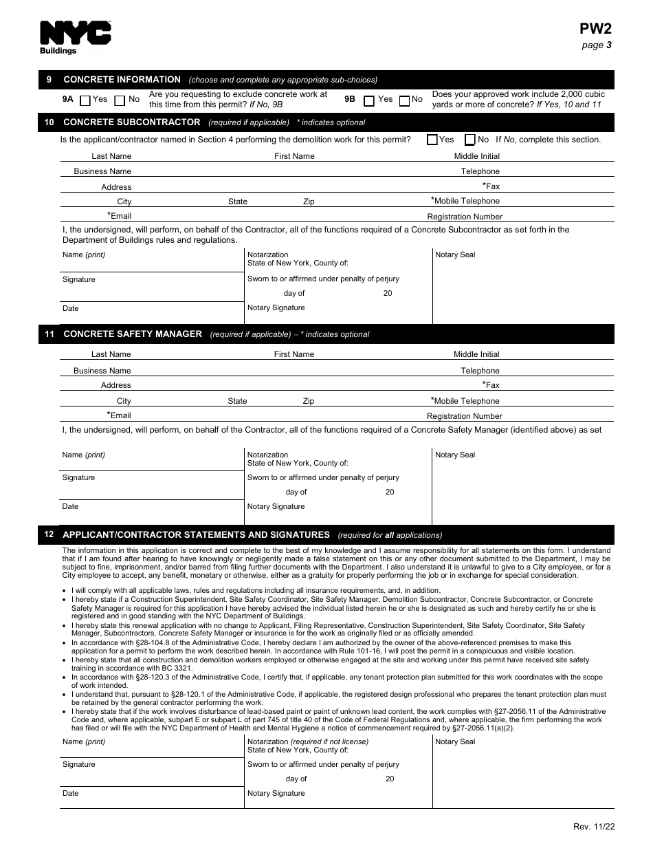 Form Pw2 Download Fillable Pdf Or Fill Online Work Permit Application 