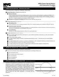 Form HPD2 Clinton Special District Anti-harassment Checklist - New York City, Page 2
