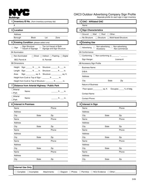 Form OAC3  Printable Pdf