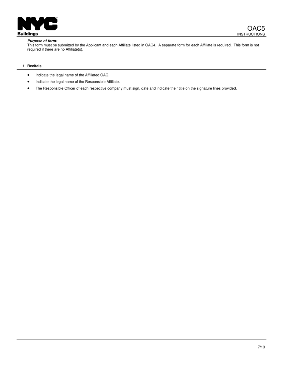 Download Instructions for Form OAC5 Outdoor Advertising Company