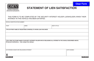 Document preview: Form 735-524 Statement of Lien Satisfaction - Oregon